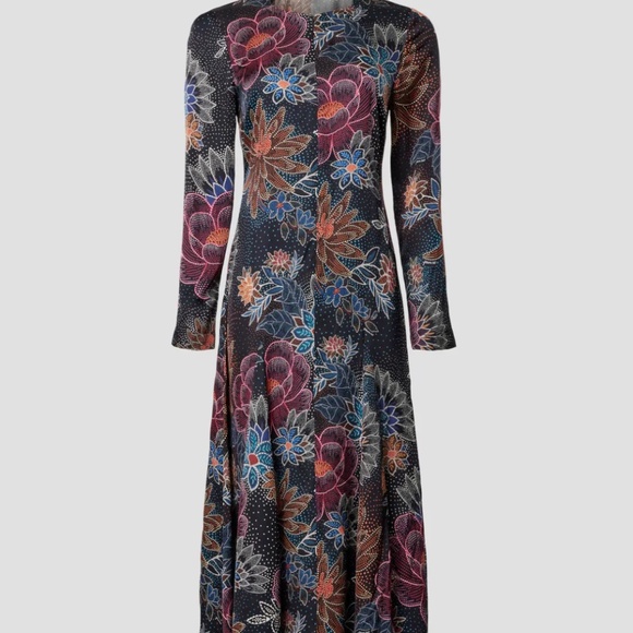 FARM RIO Blue Floral Maxi Dress - Size Small - Picture 5 of 5